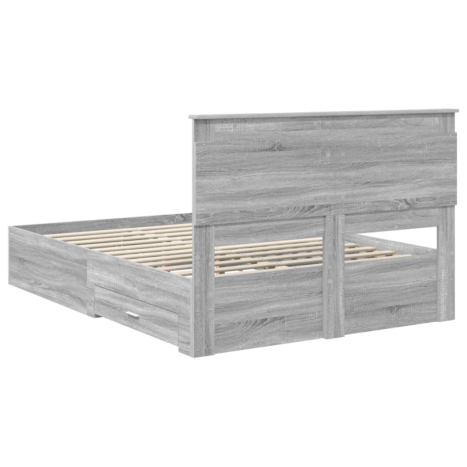 Bedframe met lade met hoofdeinde met opslag Bewerkt hout