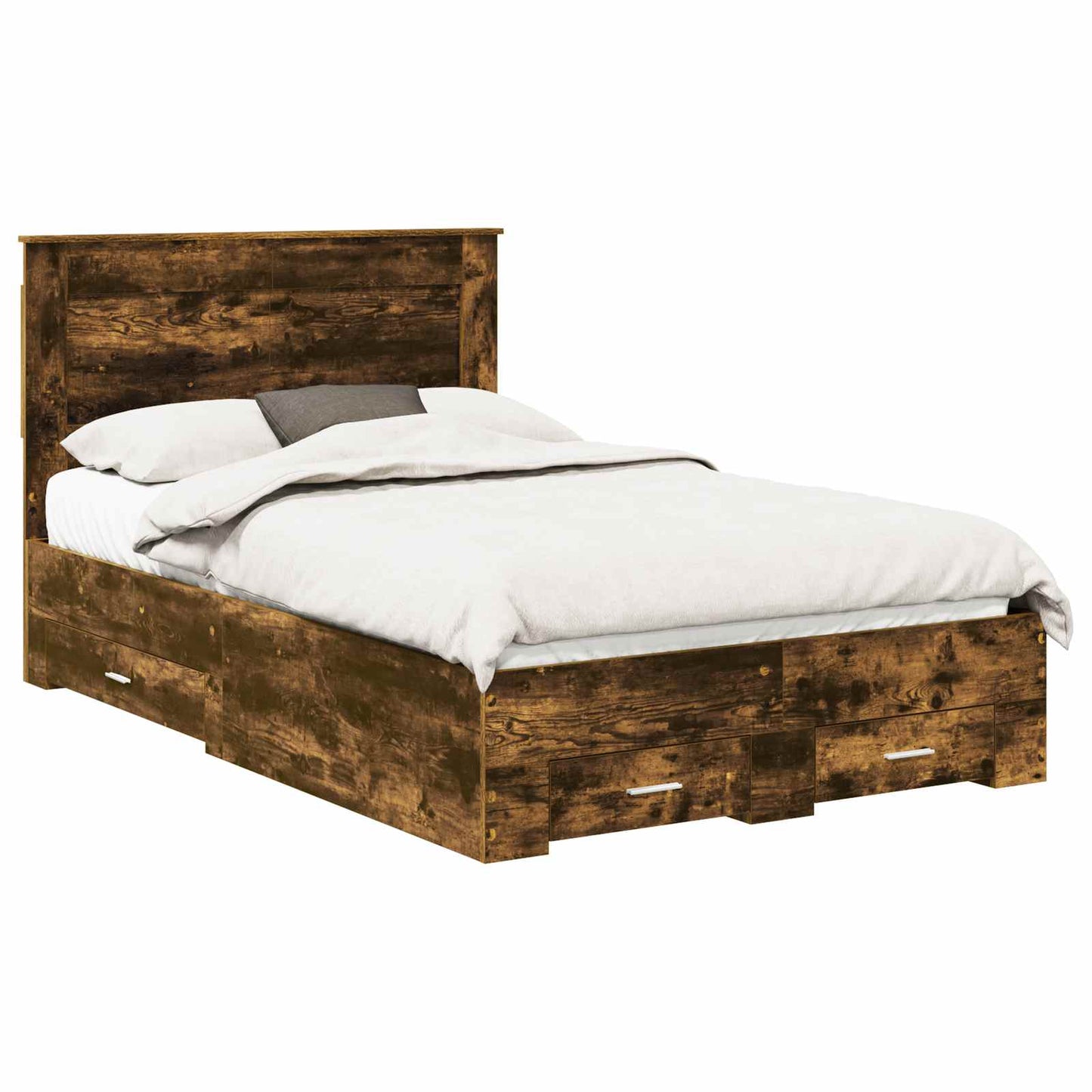 Bedframe met lade met hoofdeinde met opslag Bewerkt hout