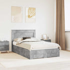 Bedframe met lade hoofdeinde bewerkt hout