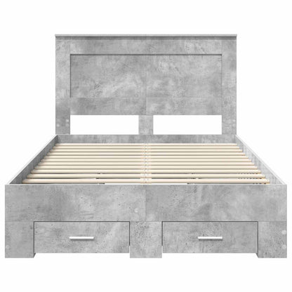 Bedframe met lade met hoofdeinde met opslag Bewerkt hout