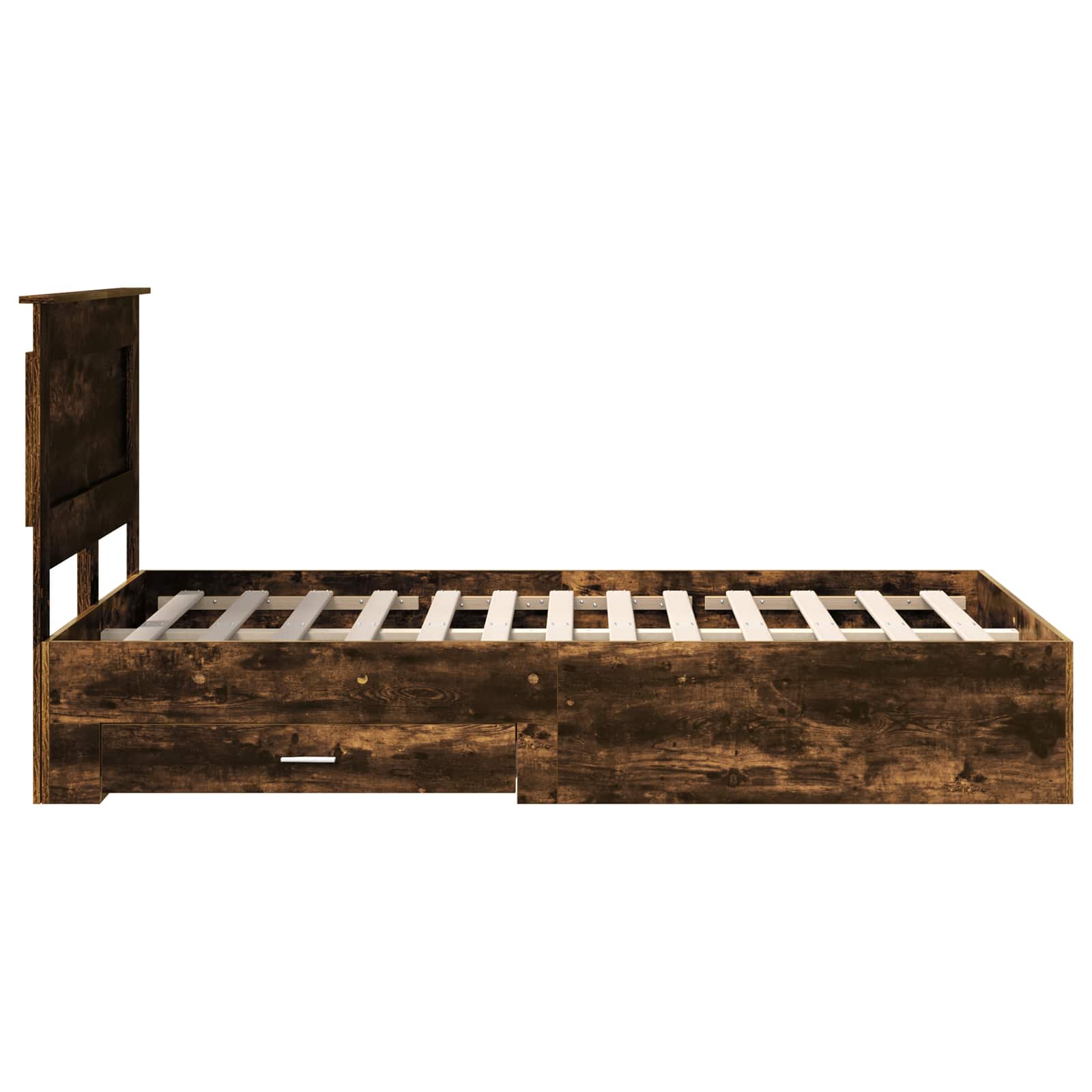 Bedframe met lade met hoofdeinde met opslag Bewerkt hout