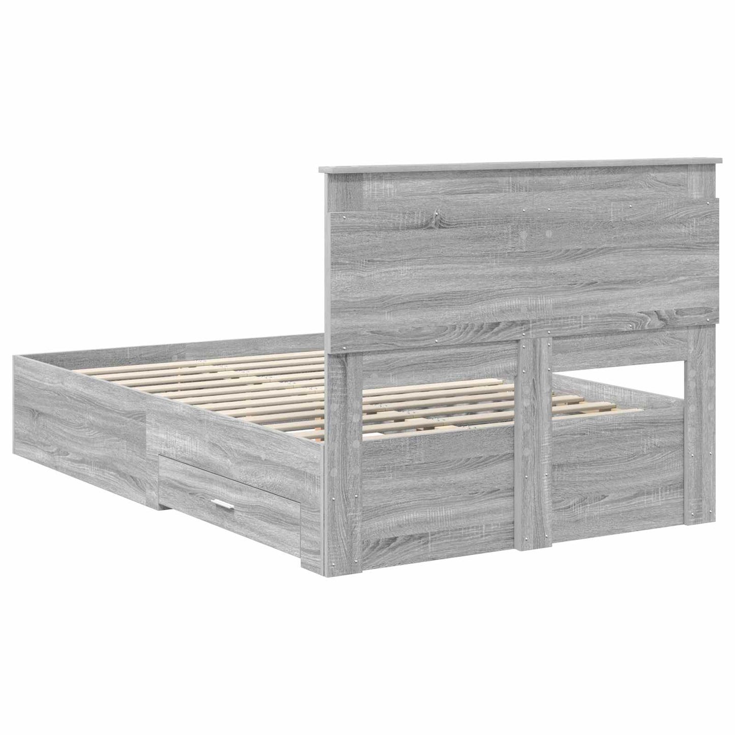 Bedframe met lade met hoofdeinde met opslag Bewerkt hout
