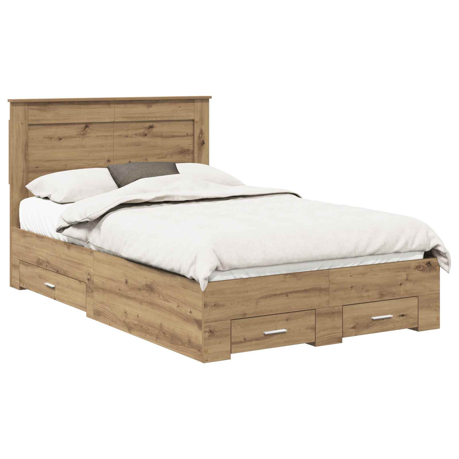 Bedframe met lade met hoofdeinde met opslag Bewerkt hout