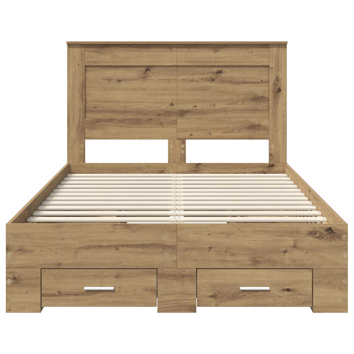 Bedframe met lade met hoofdeinde met opslag Bewerkt hout