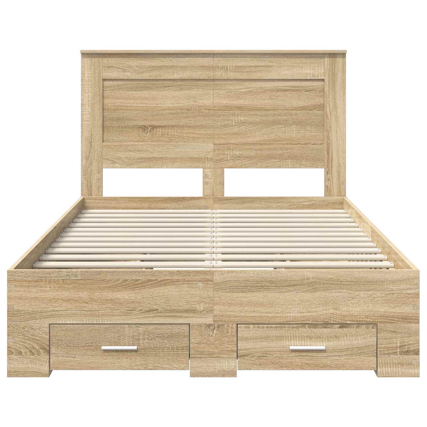 Bedframe met lade met hoofdeinde met opslag Bewerkt hout