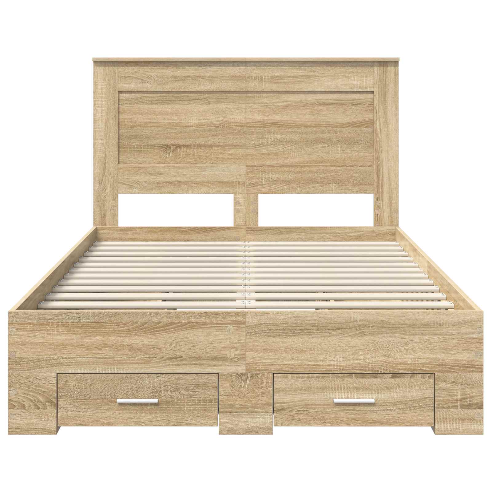 Bedframe met lade met hoofdeinde met opslag Bewerkt hout