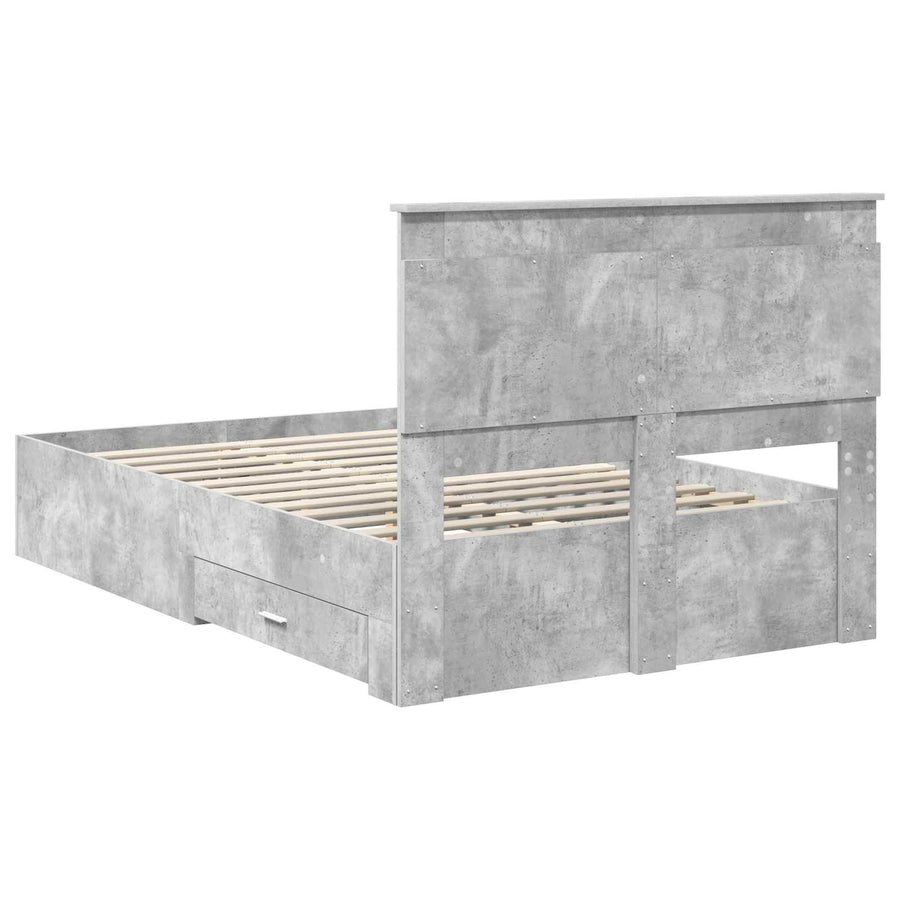 Bedframe met lade met hoofdeinde met opslag Bewerkt hout