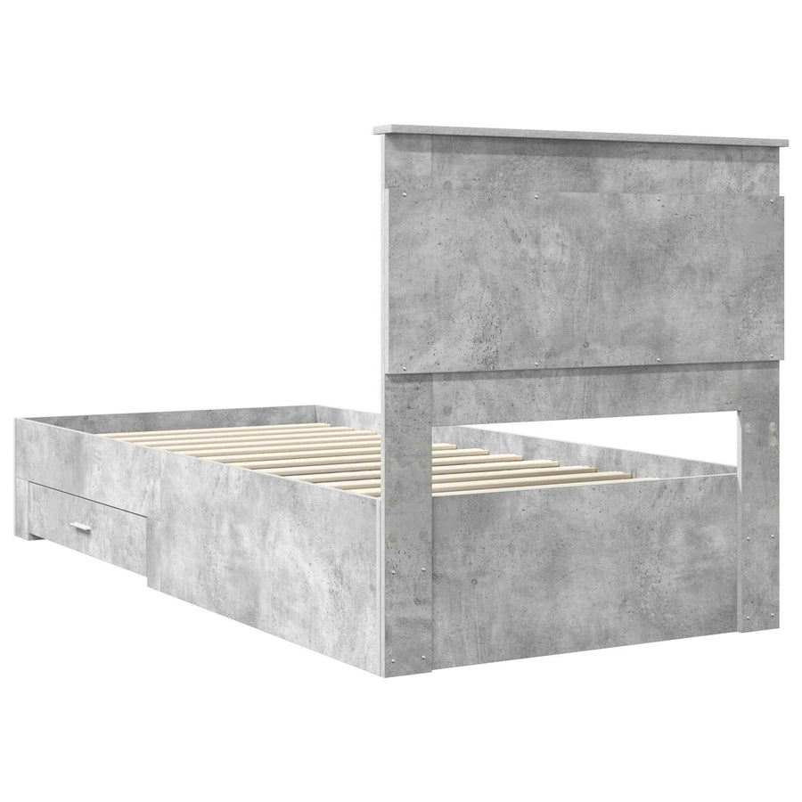 Bedframe met lade met hoofdeinde met opslag Bewerkt hout