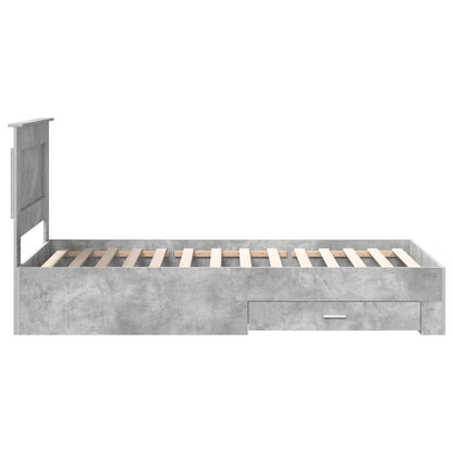 Bedframe met lade met hoofdeinde met opslag Bewerkt hout