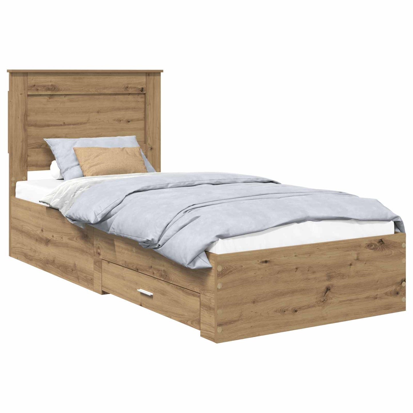 Bedframe met lade met hoofdeinde met opslag Bewerkt hout