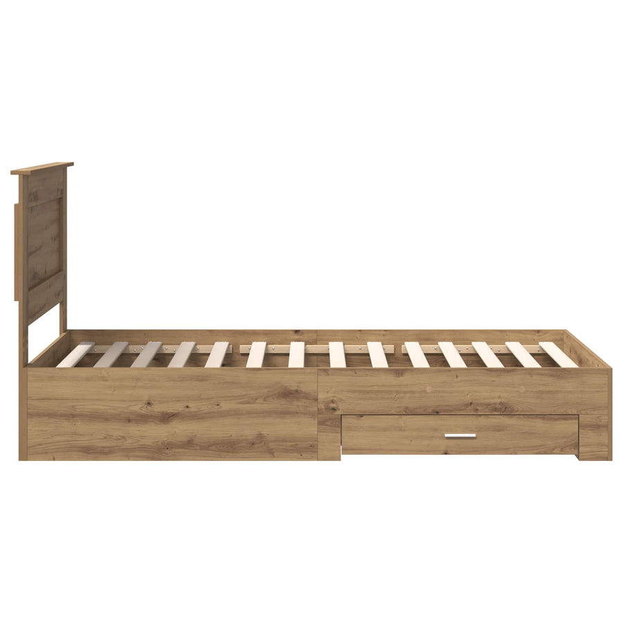 Bedframe met lade met hoofdeinde met opslag Bewerkt hout