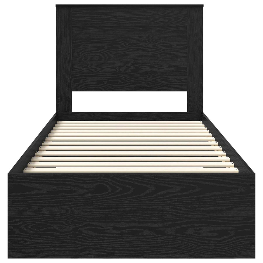 Bedframe met lade met hoofdeinde met opslag Bewerkt hout
