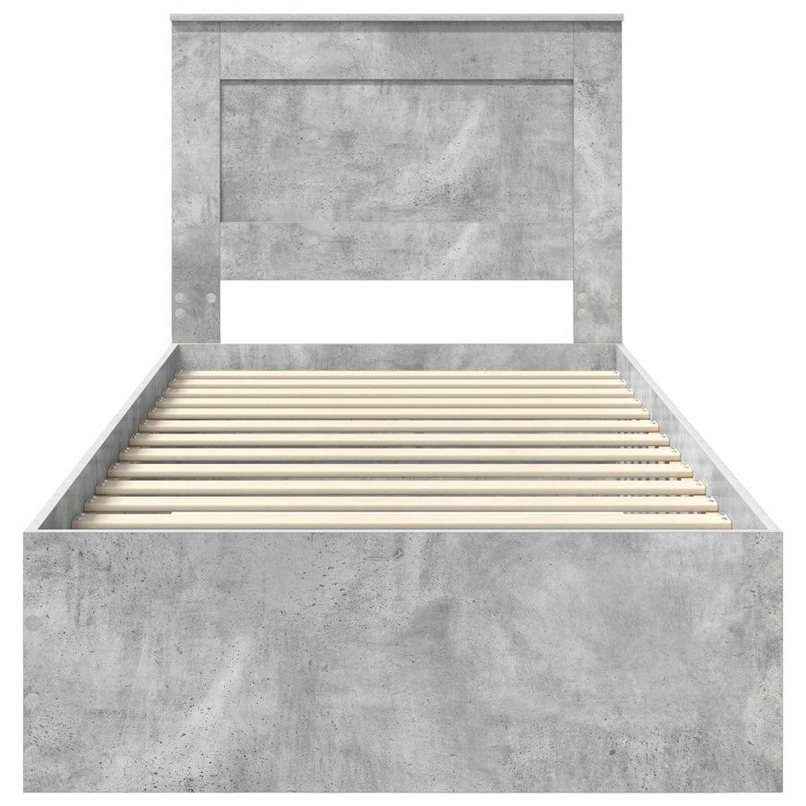 Bedframe met lade met hoofdeinde met opslag Bewerkt hout