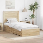 Bedframe 75x190 cm Sonoma eiken bewerkt hout