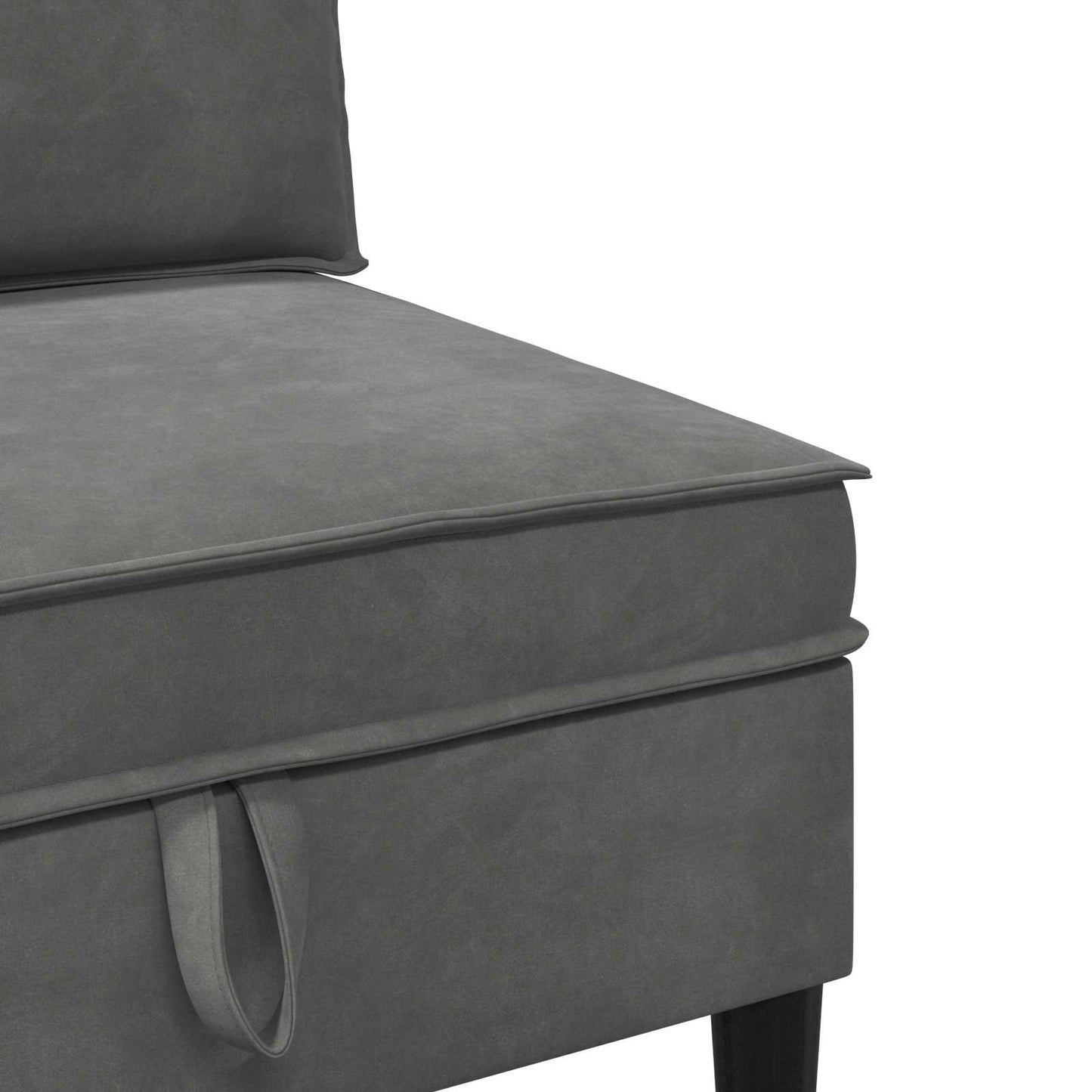 Woonkamer Meubelset met kussen 4 pcs Donkergrijs Fluweel