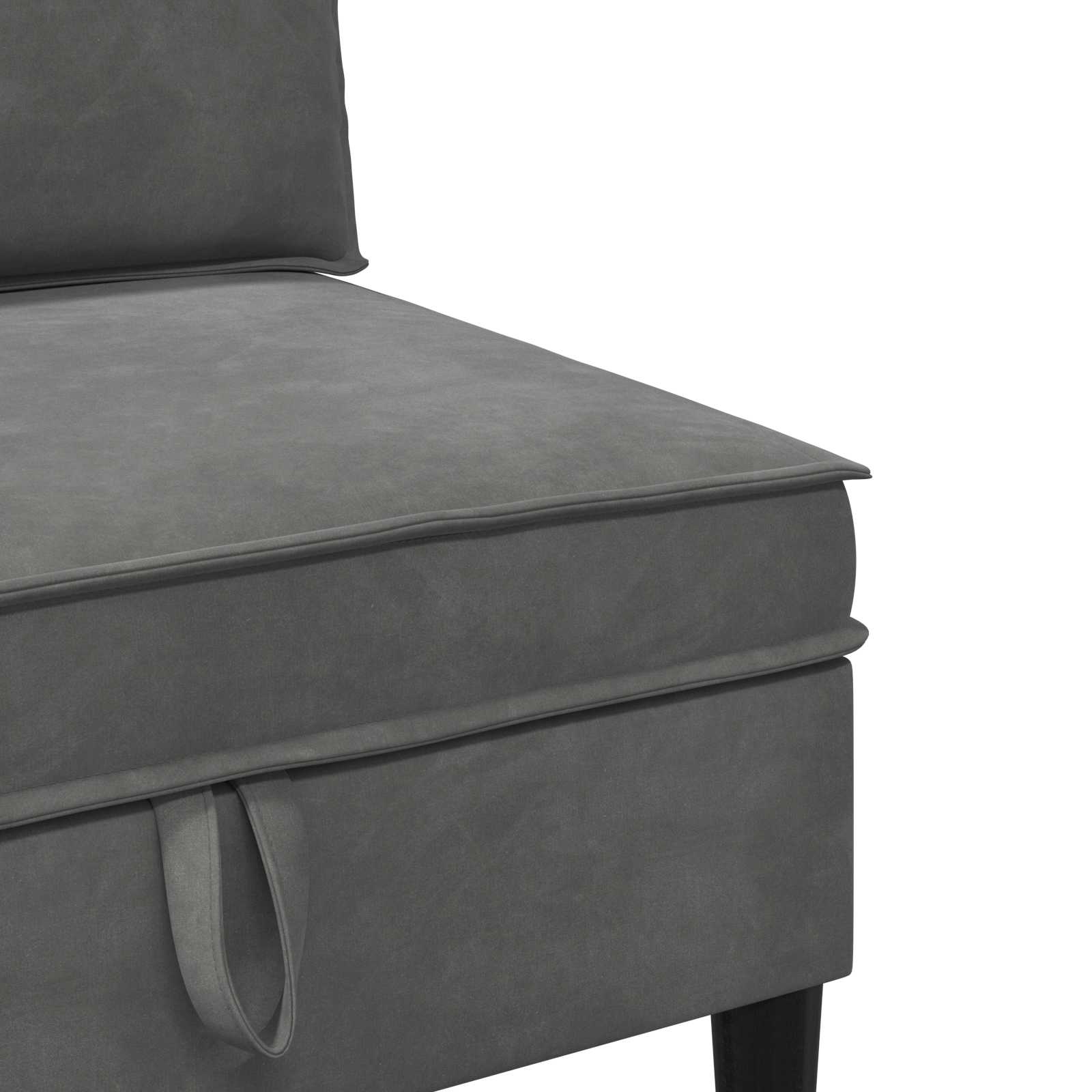 Woonkamer Meubelset met kussen 4 pcs Donkergrijs Fluweel
