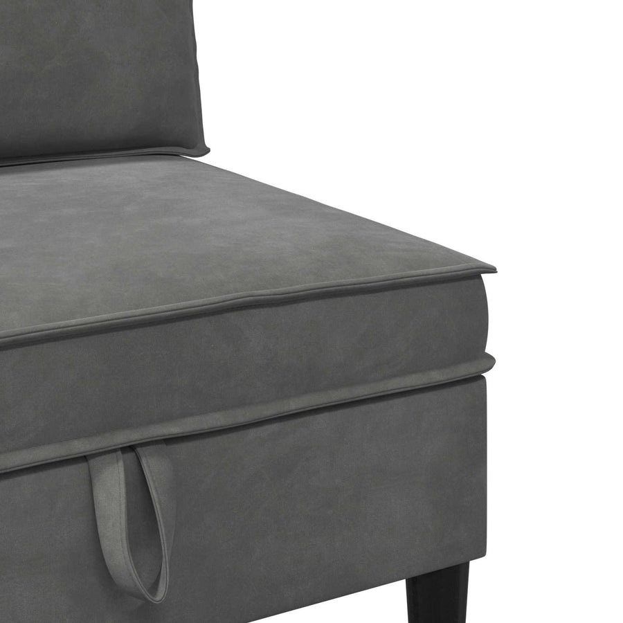 Woonkamer Meubelset met kussen 4 pcs Donkergrijs Fluweel