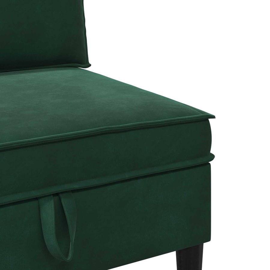 Woonkamer Meubelset met kussen 3 pcs Donkergroen Fluweel