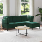 Living Room Sofa Set with Cushion 4 pcs Dark Green Velvet
