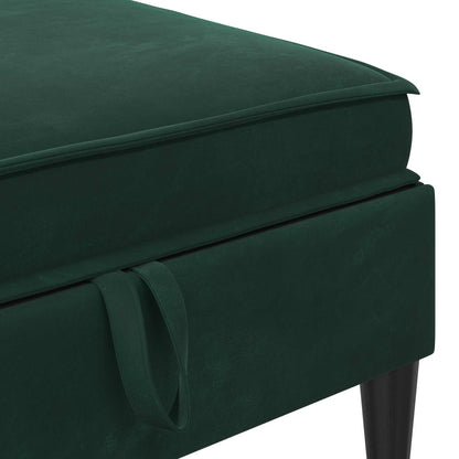 Woonkamer Meubelset met kussen 5 pcs Donkergroen Fluweel