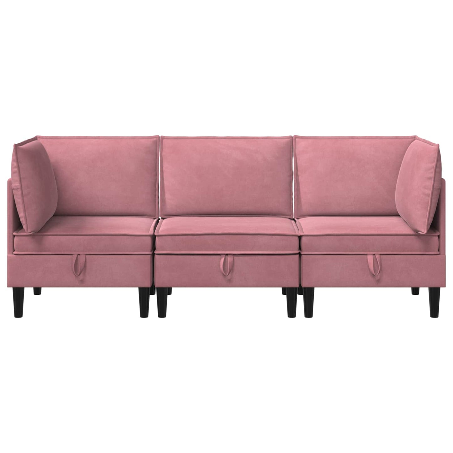Woonkamer Meubelset met kussen met opslag 3 pcs Roze Fluweel