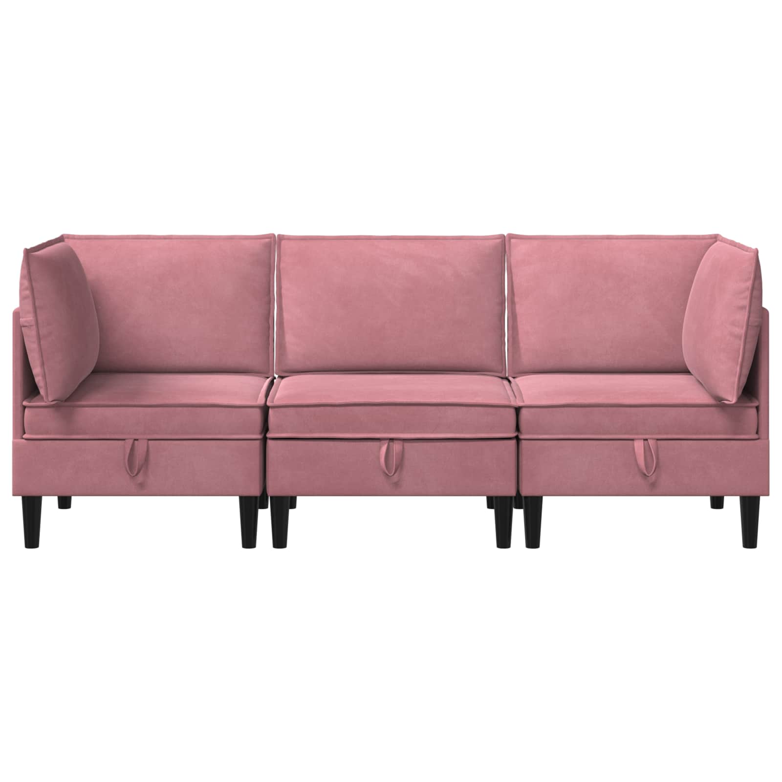 Woonkamer Meubelset met kussen met opslag 3 pcs Roze Fluweel