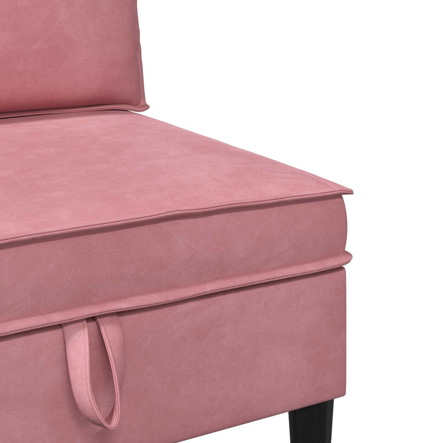 Woonkamer Meubelset met kussen met opslag 4 pcs Roze Fluweel