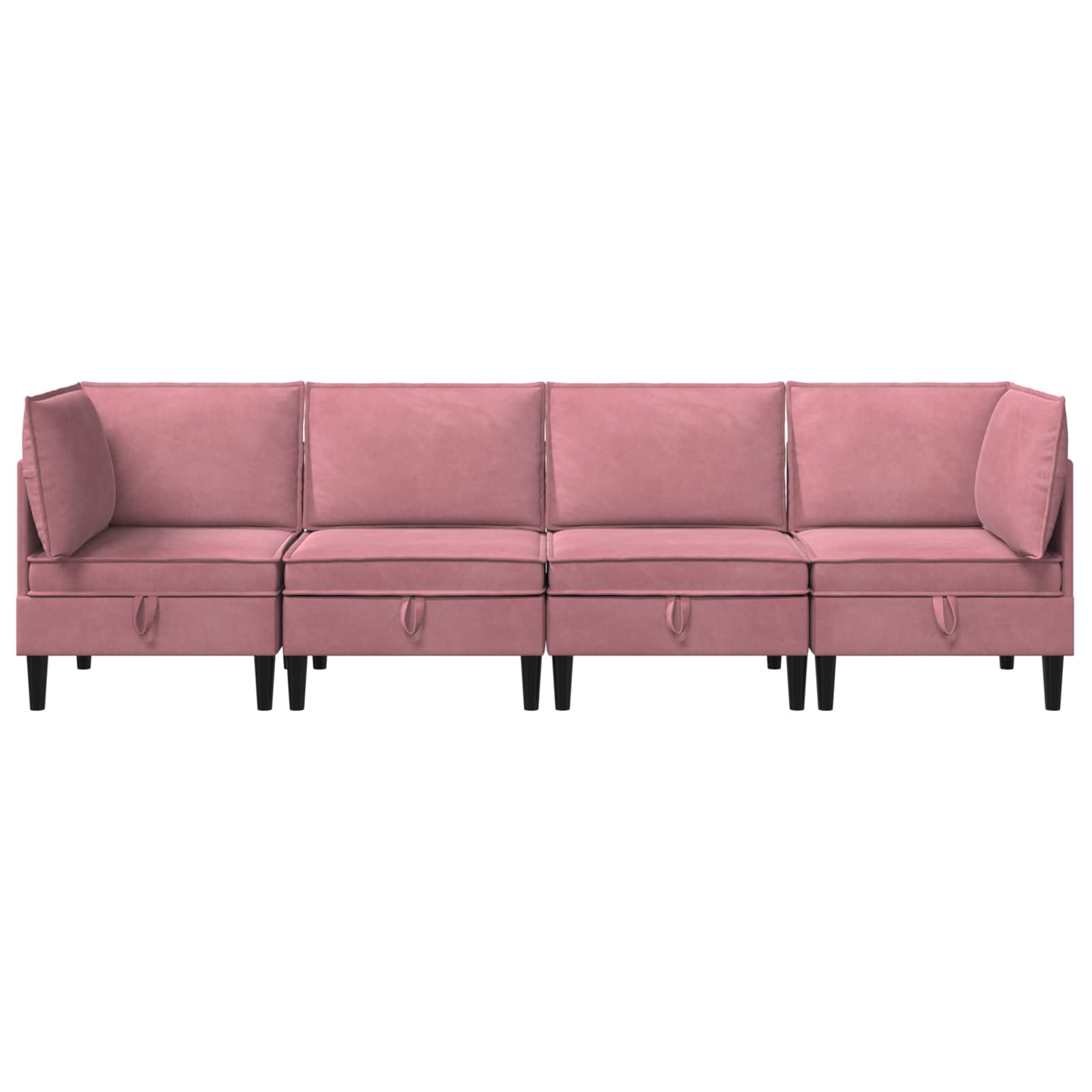Woonkamer Meubelset met kussen met opslag 4 pcs Roze Fluweel