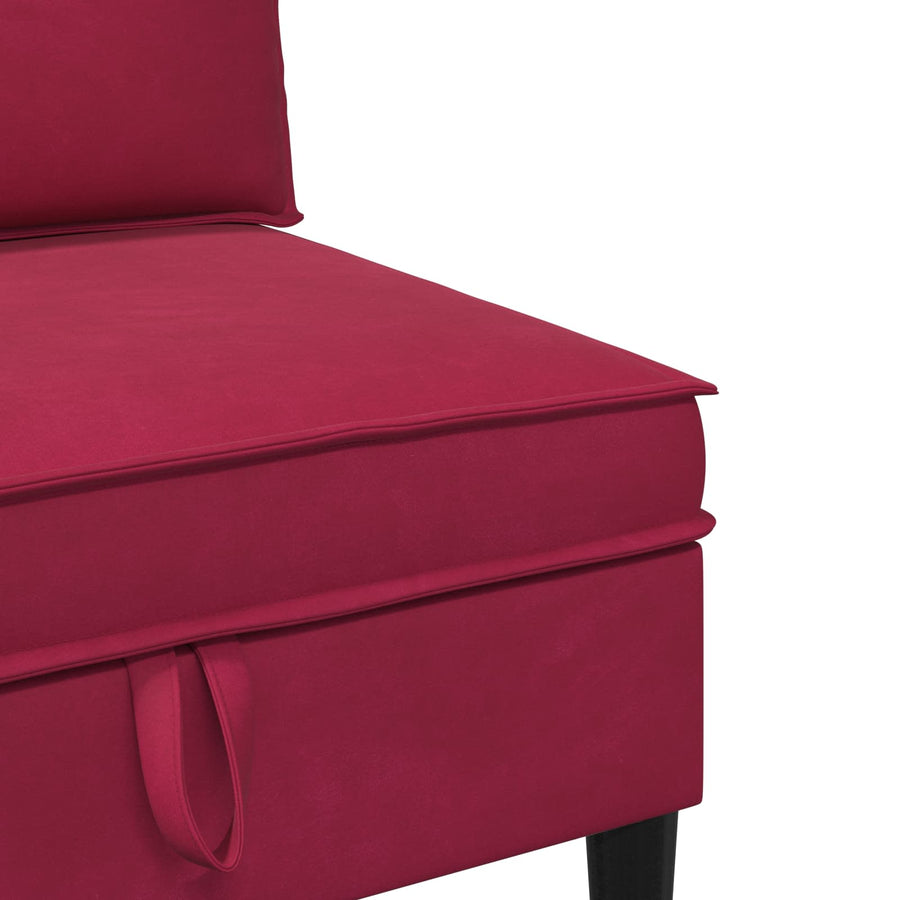 Woonkamer Meubelset met kussen 4 pcs Wijnrood Fluweel