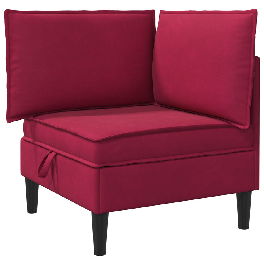 Woonkamer Meubelset met kussen 4 pcs Wijnrood Fluweel