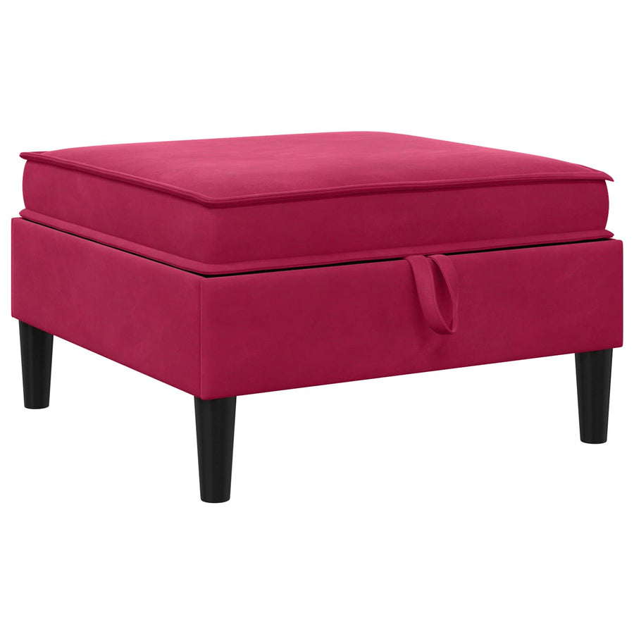 Woonkamer Meubelset met kussen 4 pcs Wijnrood Fluweel