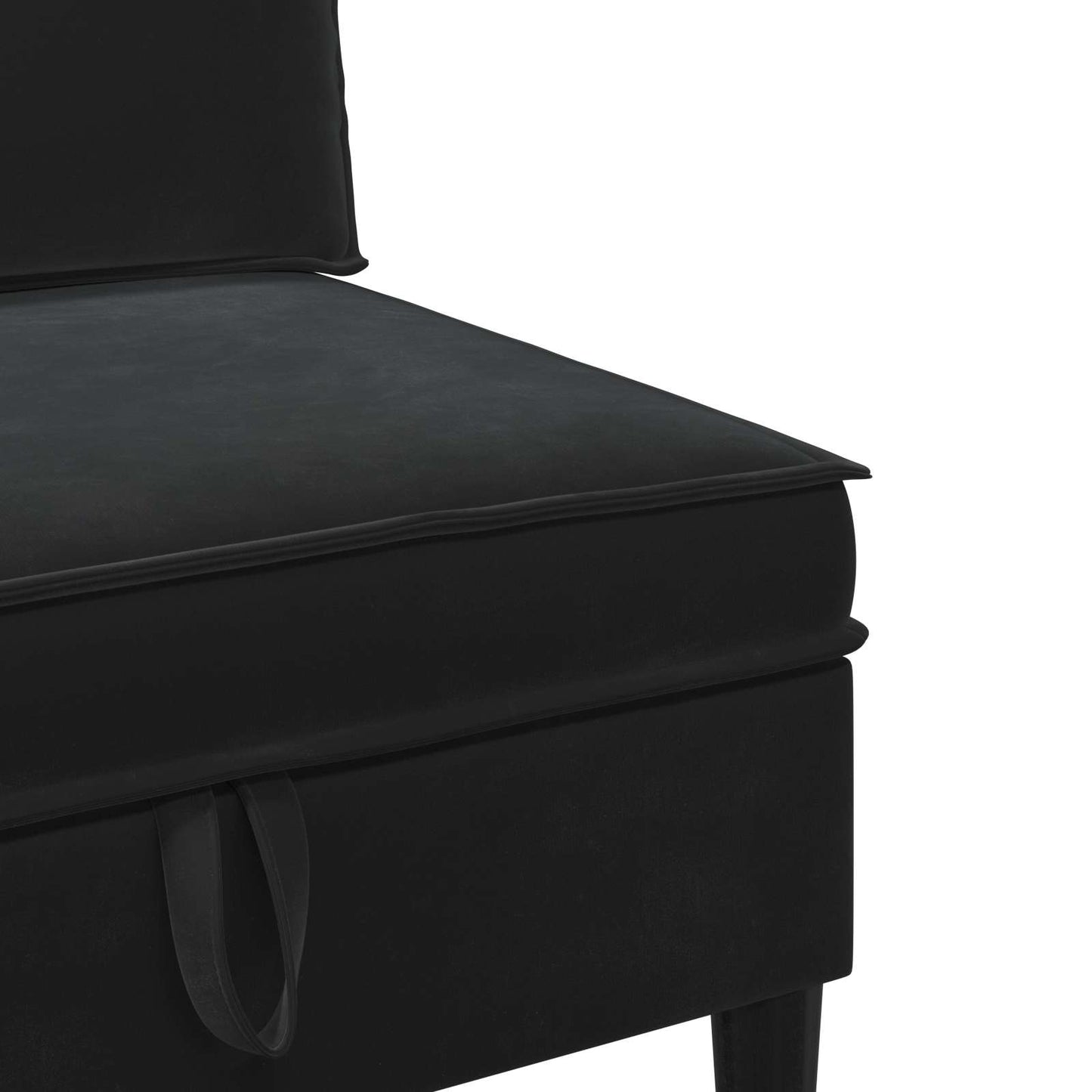 Woonkamer Meubelset met kussen met opslag 3 pcs Zwart Fluweel