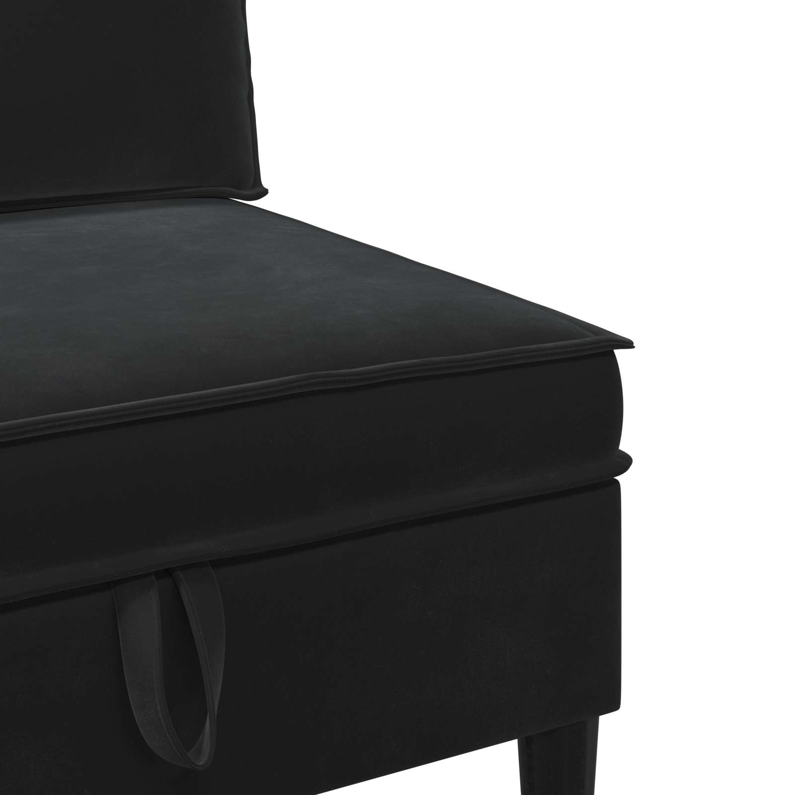 Woonkamer Meubelset met kussen met opslag 3 pcs Zwart Fluweel