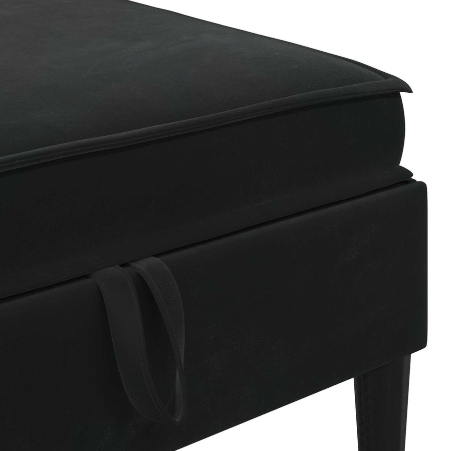 Woonkamer Meubelset met kussen met opslag 5 pcs Zwart Fluweel