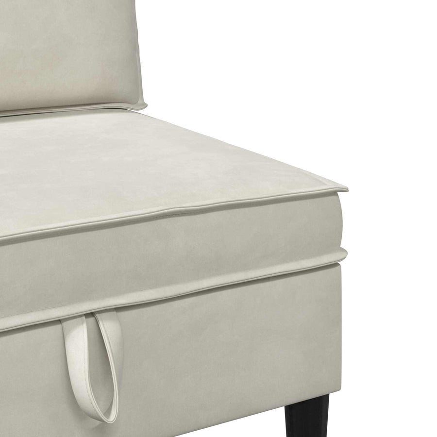 Woonkamer Meubelset met kussen 4 pcs Crèmekleurig Fluweel
