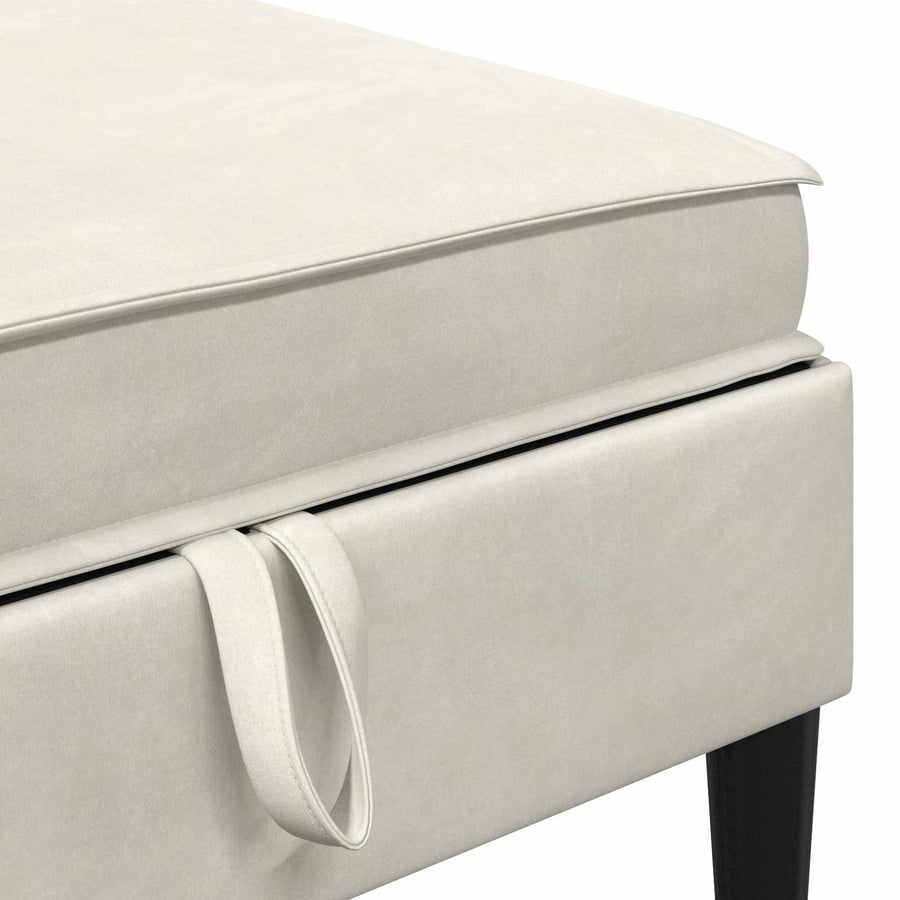Woonkamer Meubelset met kussen 5 pcs Crèmekleurig Fluweel