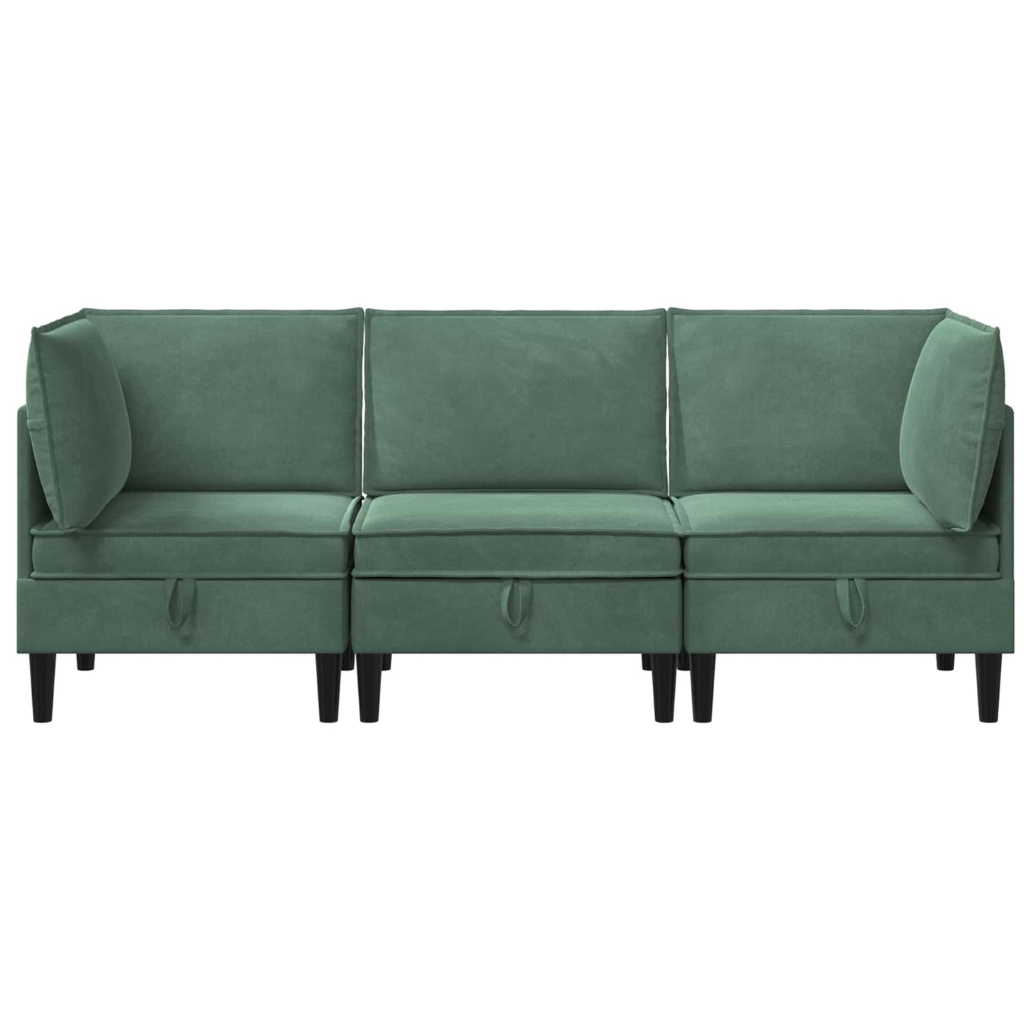 Woonkamer Meubelset met kussen 3 pcs Zeegroen Fluweel