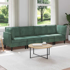 Living Room Sofa Set with Cushions 4 pcs Teal Velvet