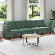 Woonkamerset 280 cm zeegroen fluweel