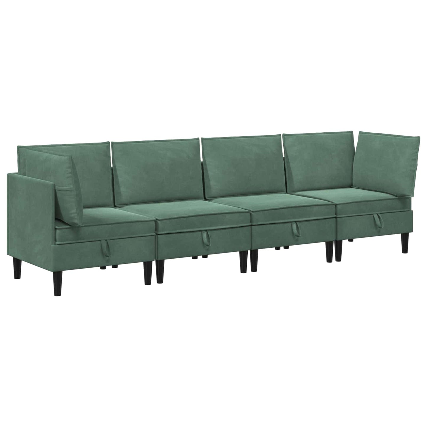 Woonkamer Meubelset met kussen 4 pcs Zeegroen Fluweel