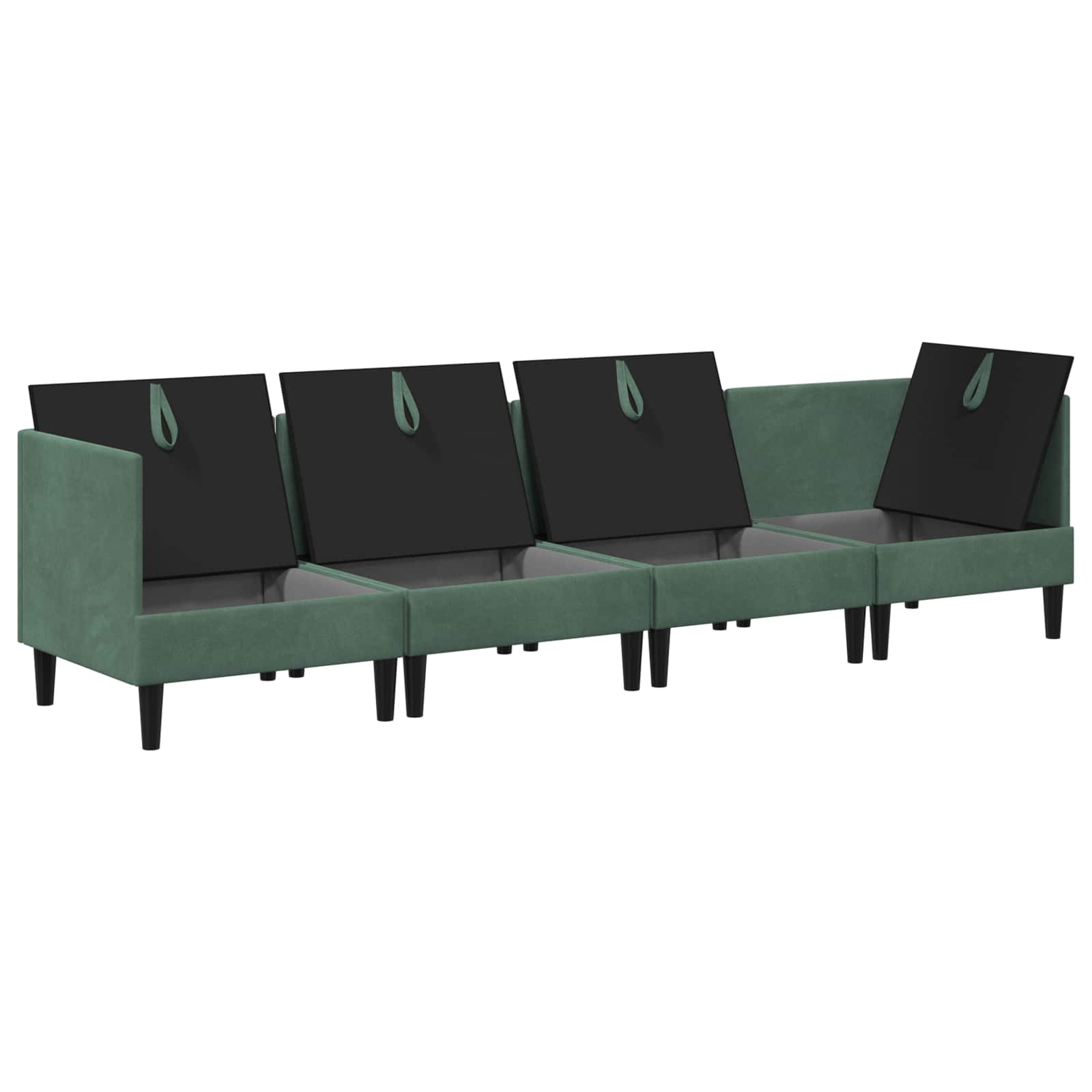 Woonkamer Meubelset met kussen 4 pcs Zeegroen Fluweel