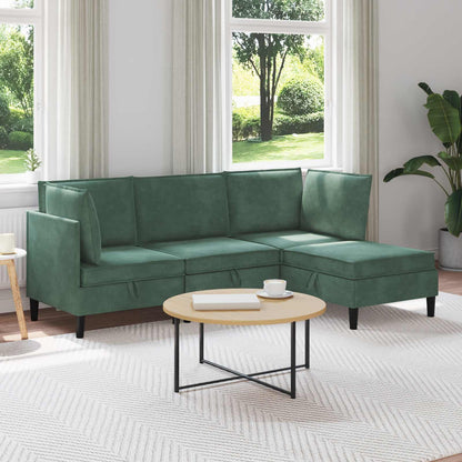 Woonkamer Meubelset met kussen 4 pcs Zeegroen Fluweel