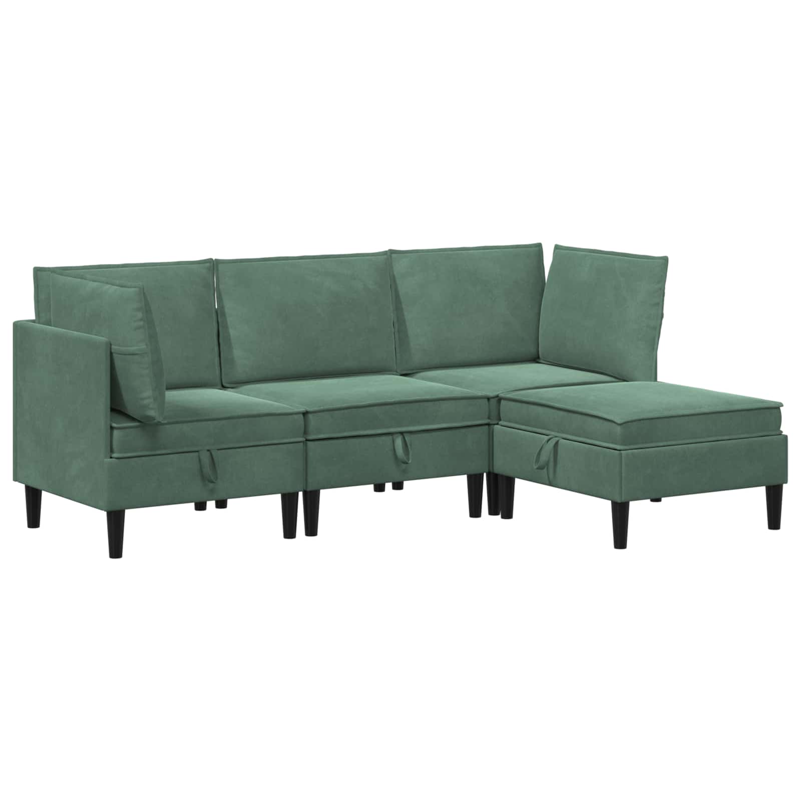 Woonkamer Meubelset met kussen 4 pcs Zeegroen Fluweel