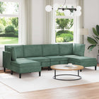 Living Room Furniture Set with Cushions 6 pcs Sea Green Velvet