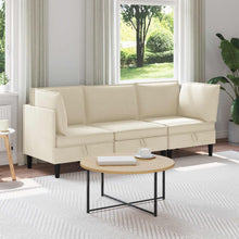 Woonkamer Meubelset 3 pcs Crèmekleurig Stof