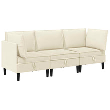 Woonkamer Meubelset 3 pcs Crèmekleurig Stof