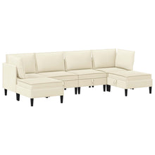 Woonkamer Meubelset 6 pcs Crèmekleurig Stof
