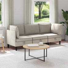 Woonkamer Meubelset 3 pcs Havermout Stof
