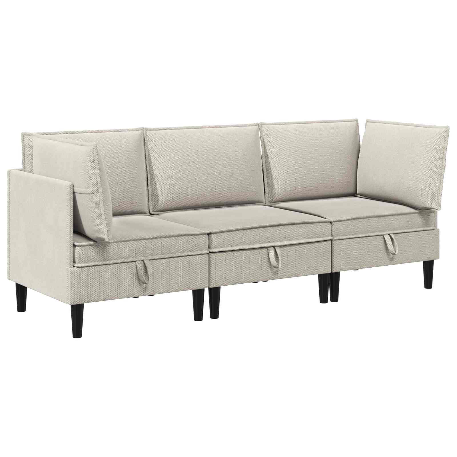 Woonkamer Meubelset 3 pcs Havermout Stof