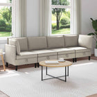 Meubelset 4 personen havermout stof